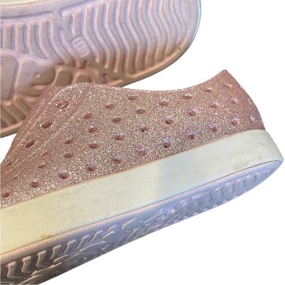 060 Native Jefferson Girls Pink Glitter Slip On Shoes 11 Toddler - Picture 8 of 11